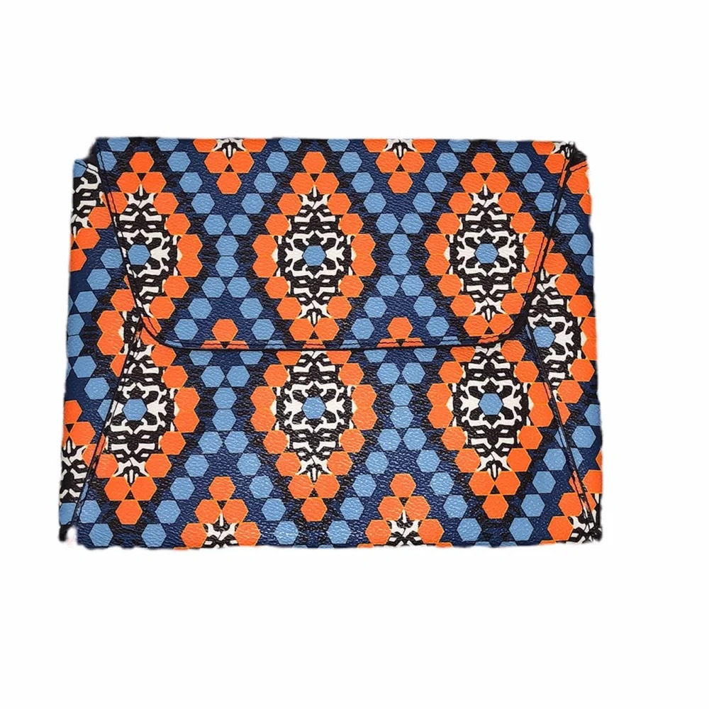 Vera Bradley Geometric Orange Clutch